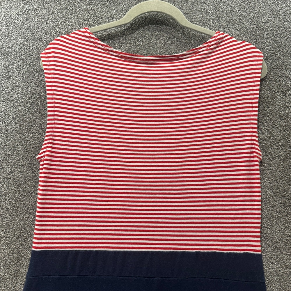 LL Bean Tradewinds Sailor Dress Women Medium Fit & Flare Nautical Coastal Preppy - Picture 9 of 11